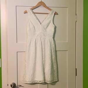 nicole white lace dress, midi